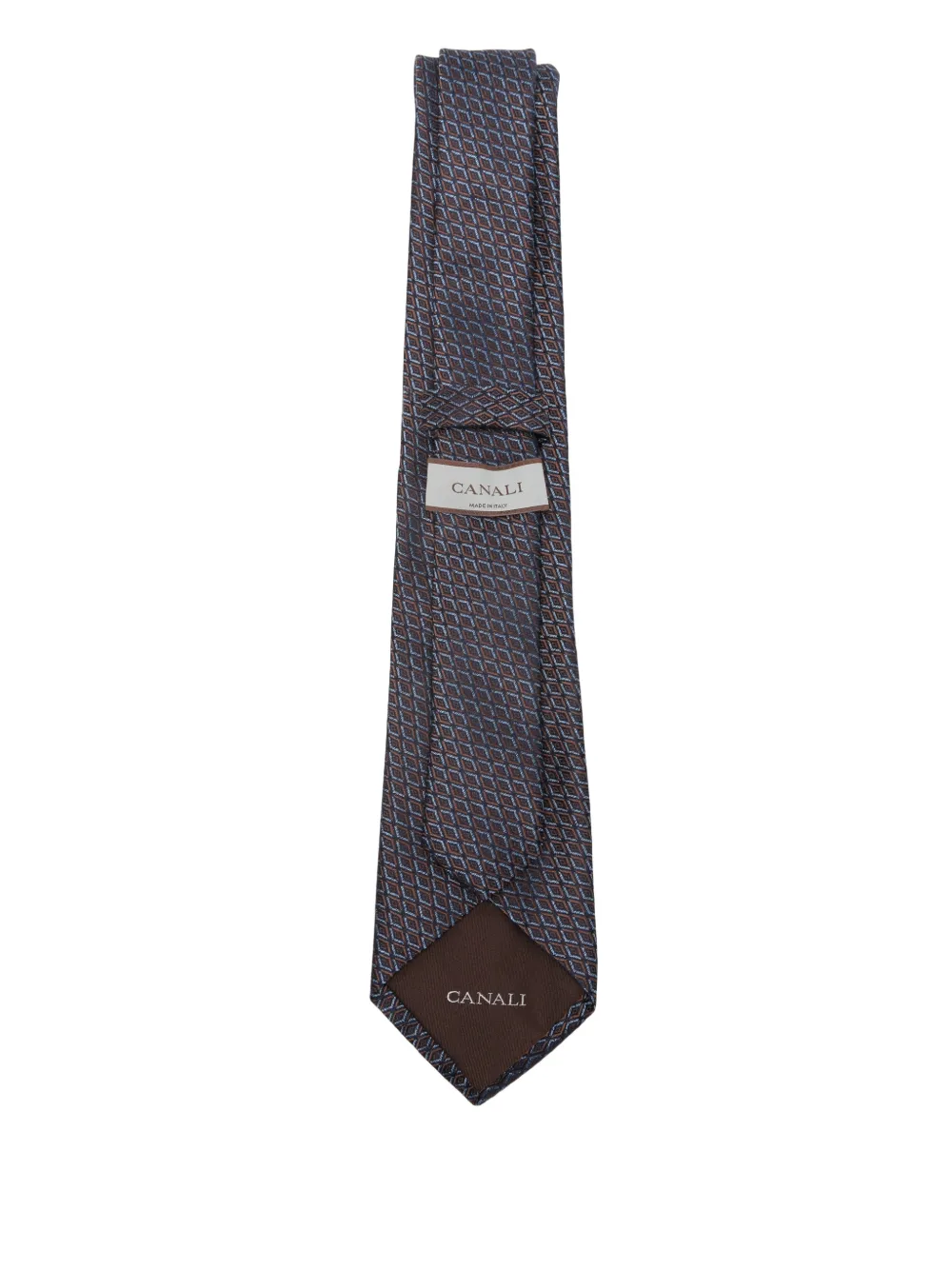 Canali geometric-pattern silk tie | Image 2
