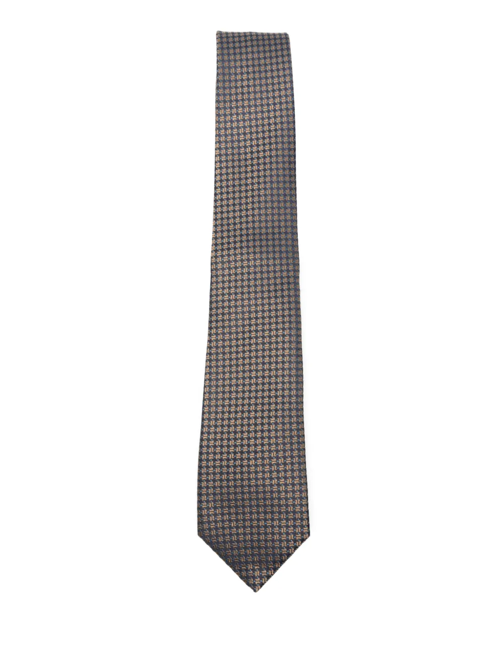 Canali geometric-patterned silk tie | Blue | Image 1