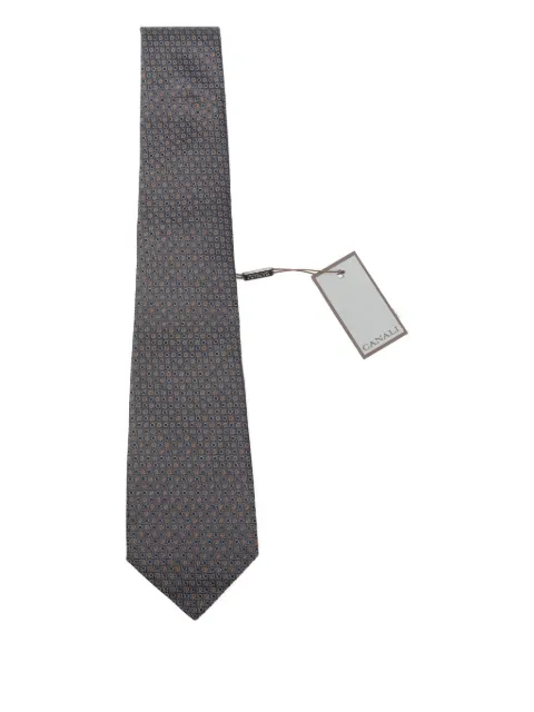 Canali patterned silk tie