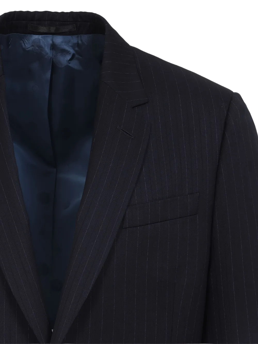 Paul Smith Navy Blue Tailored Fit Two Button Wool Suit In Black