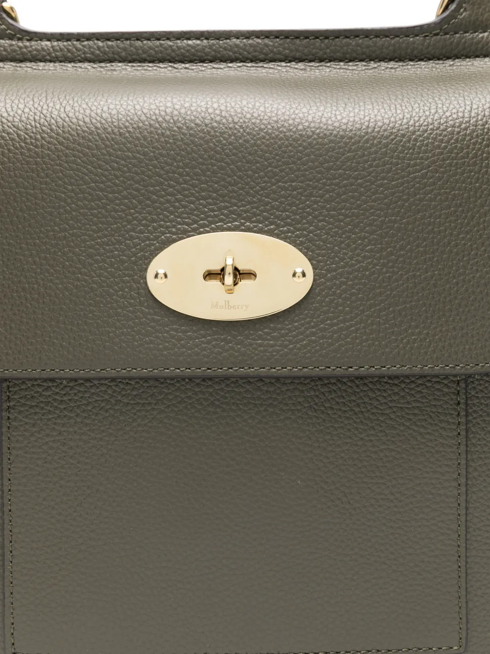 Mulberry Kleine Antony leren boekentas Groen