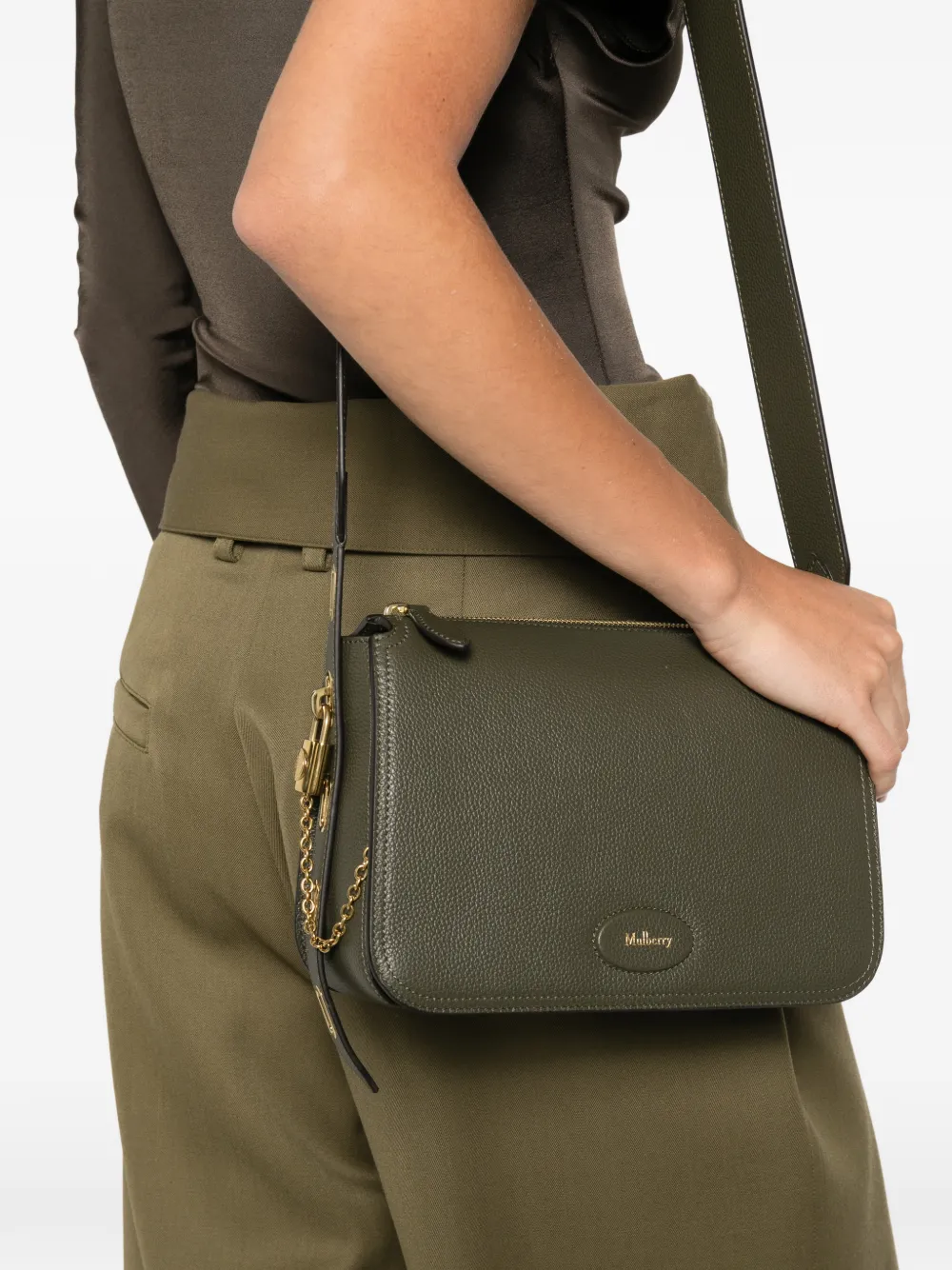 Mulberry Small Billie Leather Cross Body Bag In Green