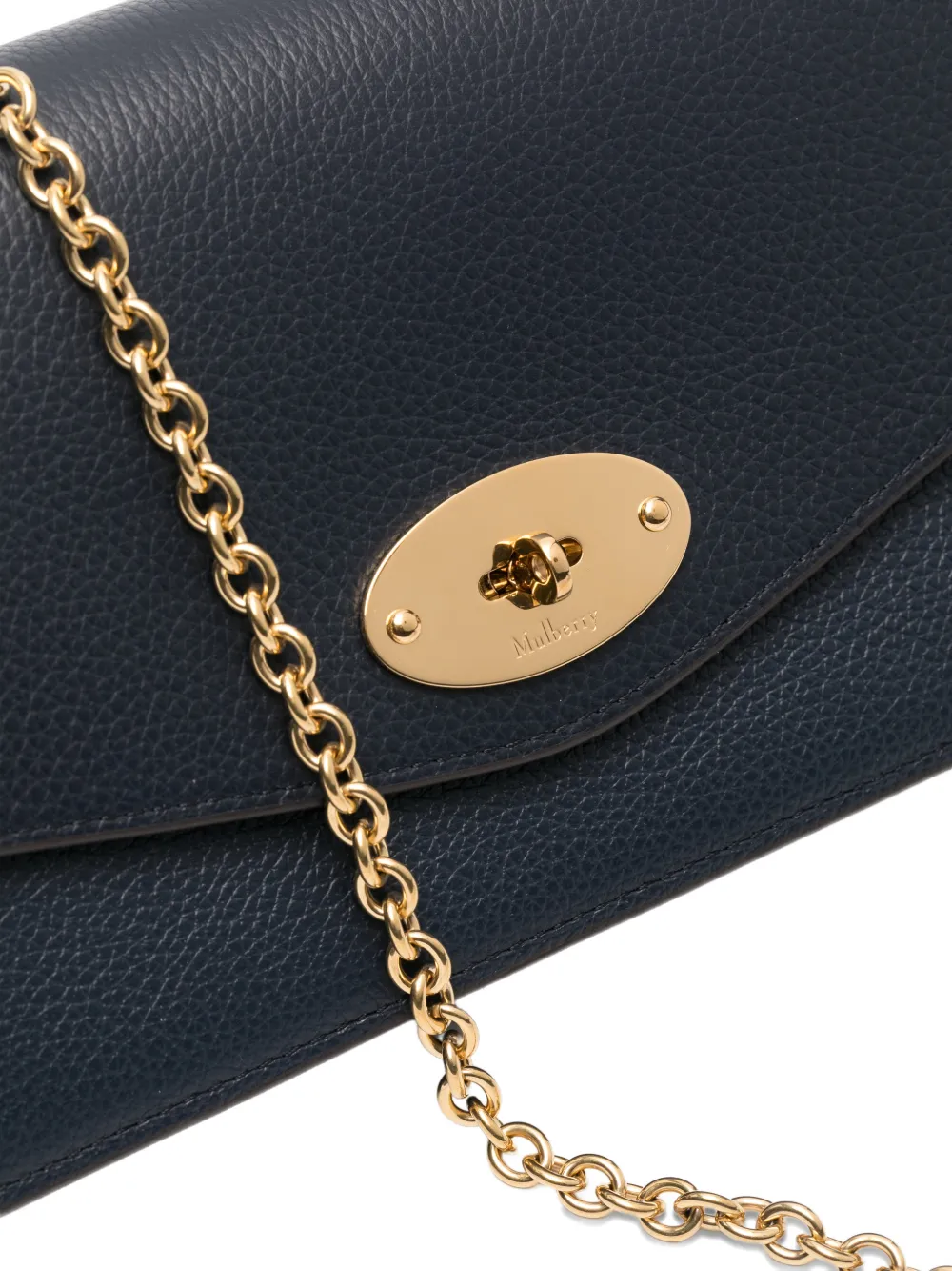 Mulberry Darley clutch met draaislot Blauw