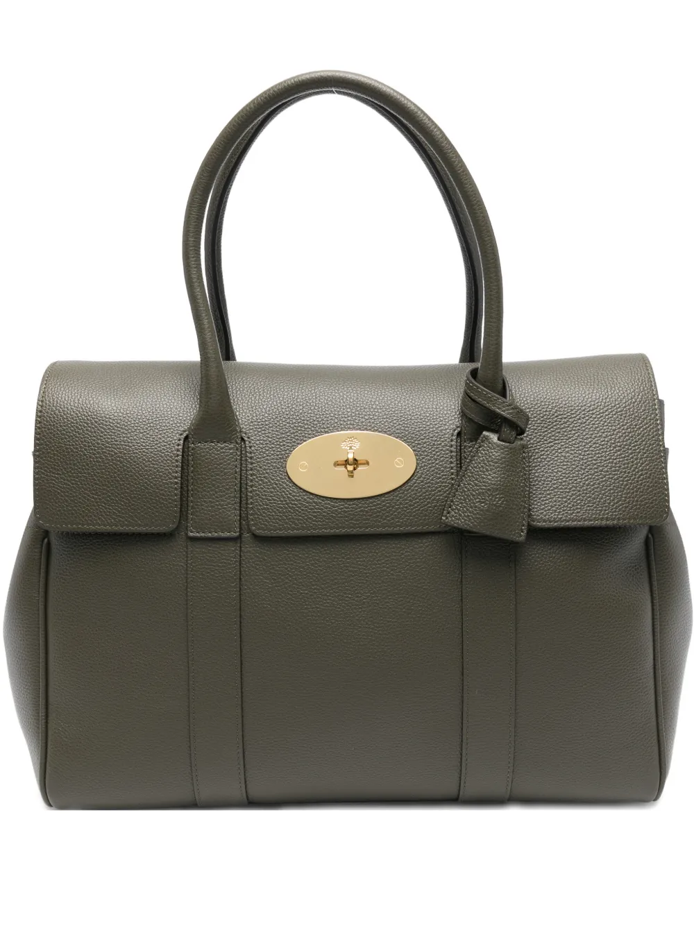 Mulberry Bayswater Flap-top Leather Tote Bag In Green