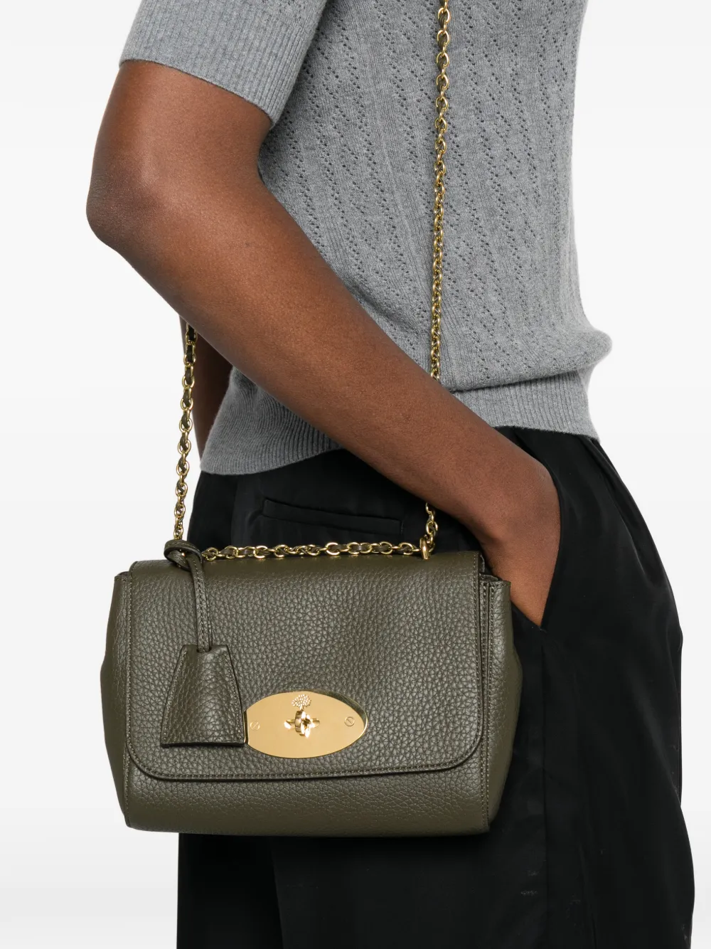  Mulberry Lily Chain-strap Cross Body Bag - Green 