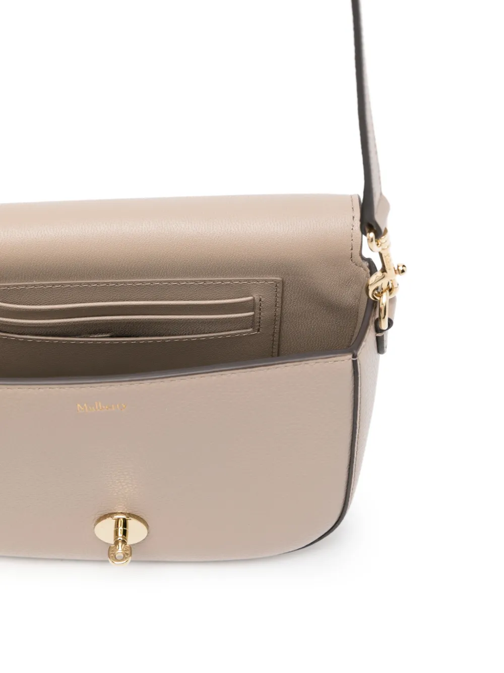 Mulberry Kleine Darley schoudertas met logodetail Beige