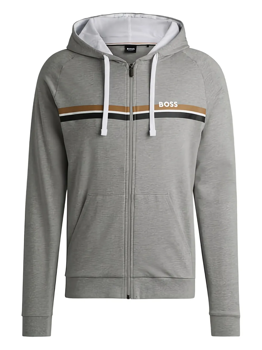 BOSS logo-print hoodie | Grey | Image 1