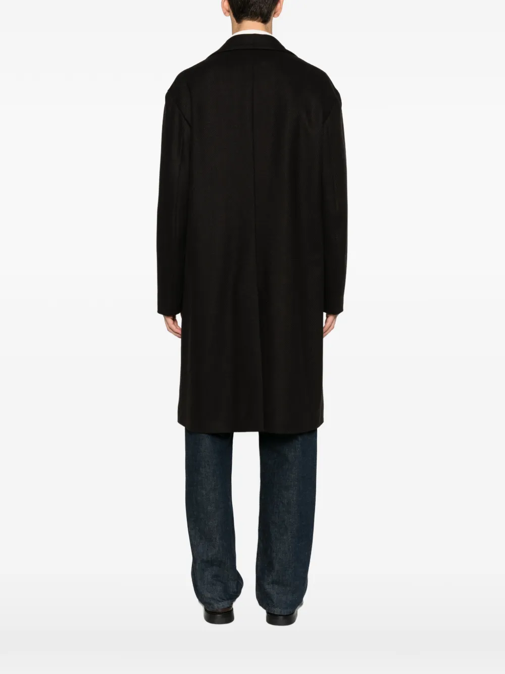 Lardini Single-breasted Coat In Black