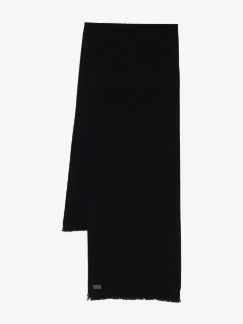 Canali textured fringed scarf