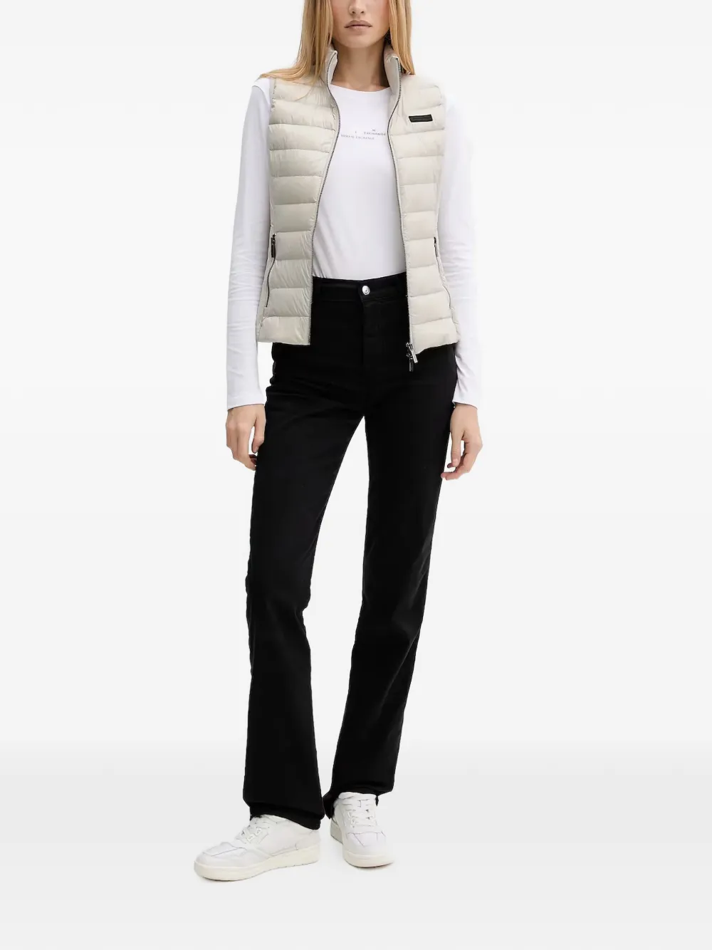  Armani Exchange Zip-fastening Logo-patch Gilet - Neutrals 