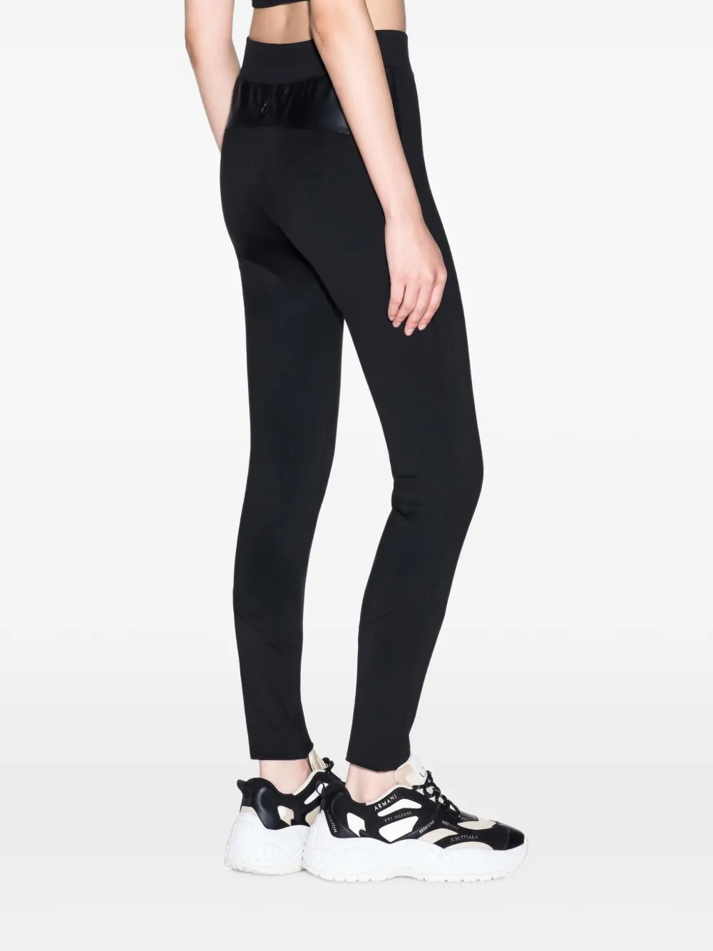 Armani Exchange panelled leggings Zwart