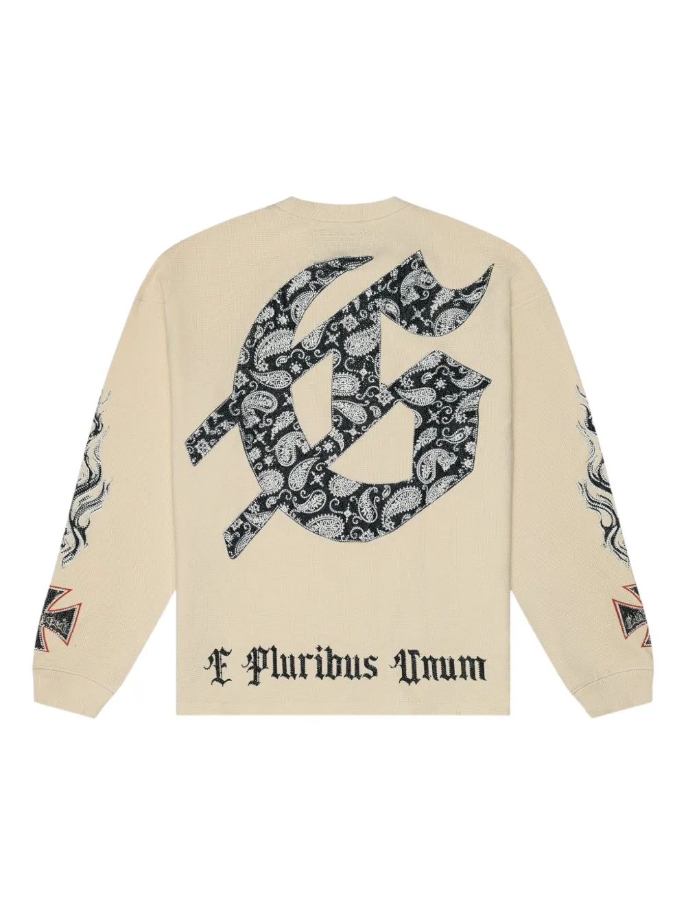 GODSPEED Trui verfraaid met stenen en lange mouwen - Beige