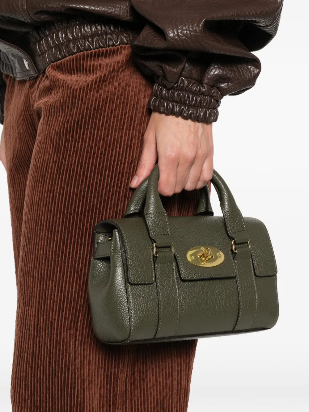  Mulberry Bayswater Leather Mini Bag - Green 
