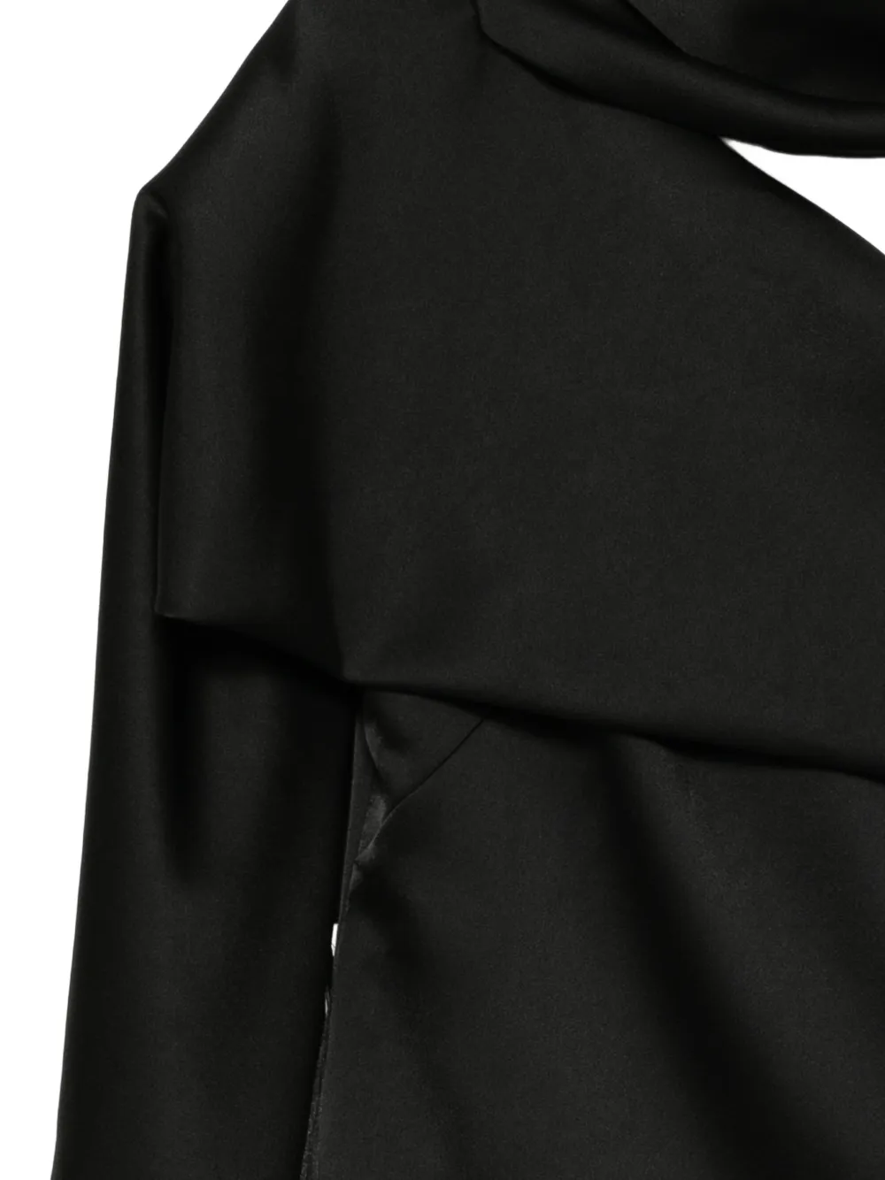  Monse Asymmetric Scarf Top - Black 