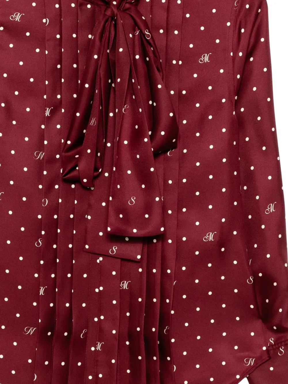 Monse Tie-neck Cowl-back Shirt In Burgundy