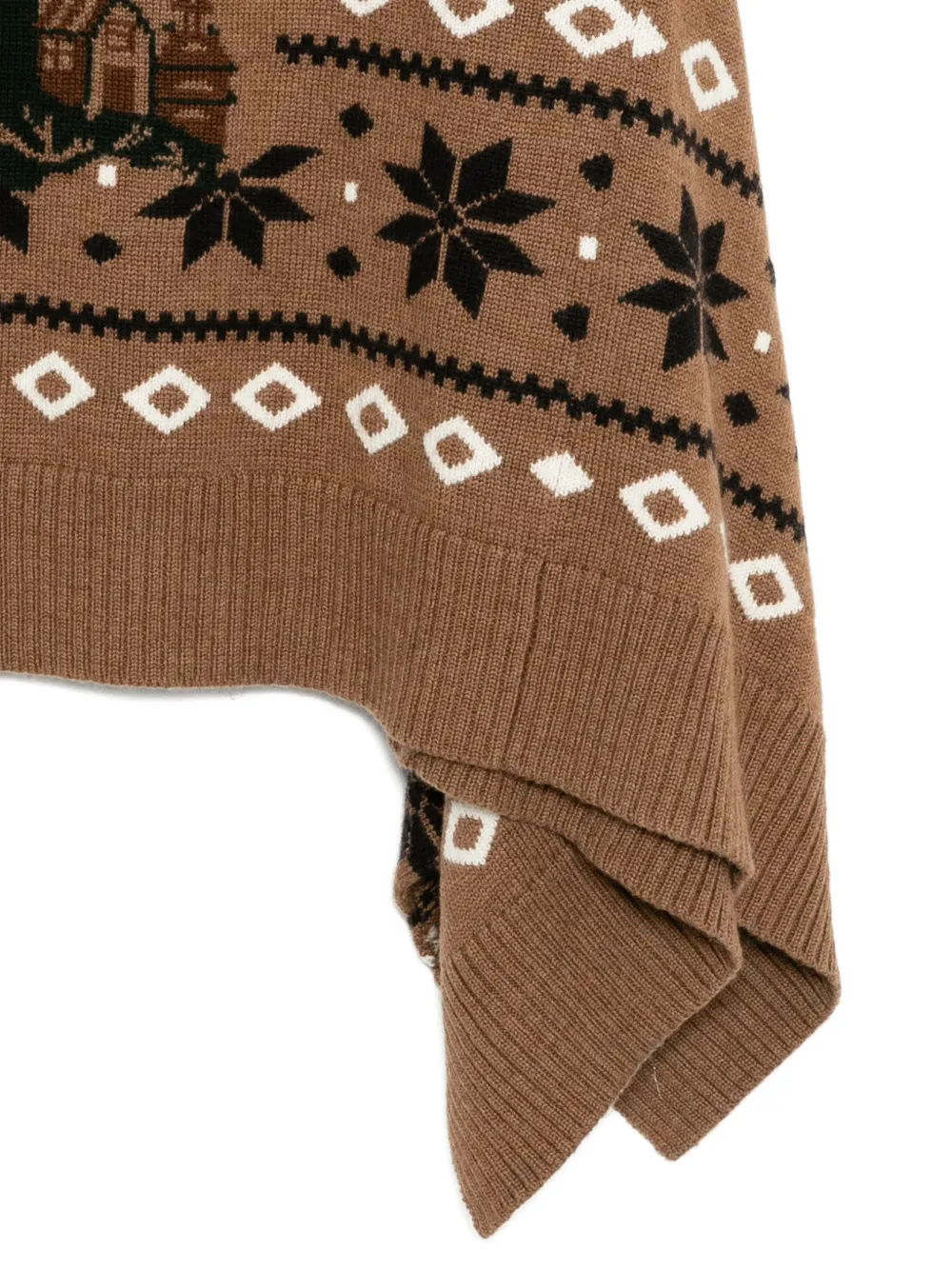  Monse Fair Isle Midi Skirt - Brown 