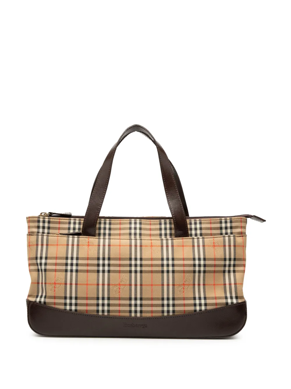 Burberry Pre-Owned 20th Century ヘイマーケット チェック キャンバス ハンドバッグ - ブラウン