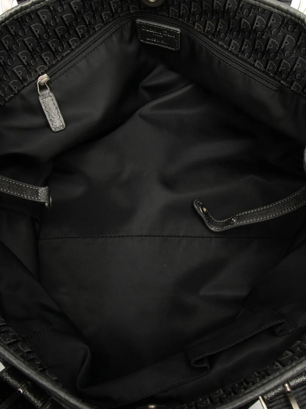 DIOR Pre-owned 2007 Issimo Trotter Canvas Tote Bag In Black