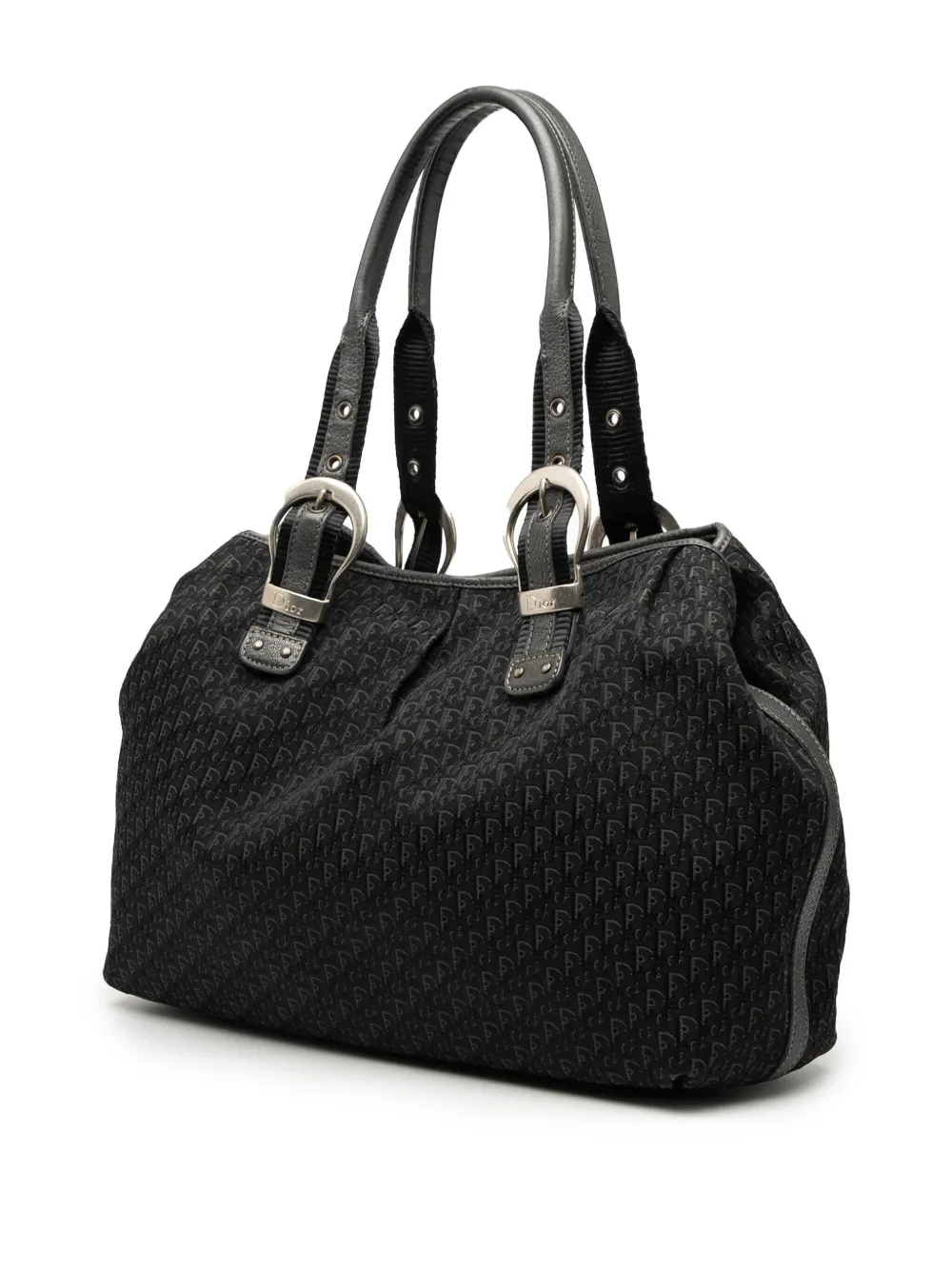 DIOR Pre-owned 2007 Issimo Trotter Canvas Tote Bag In Black