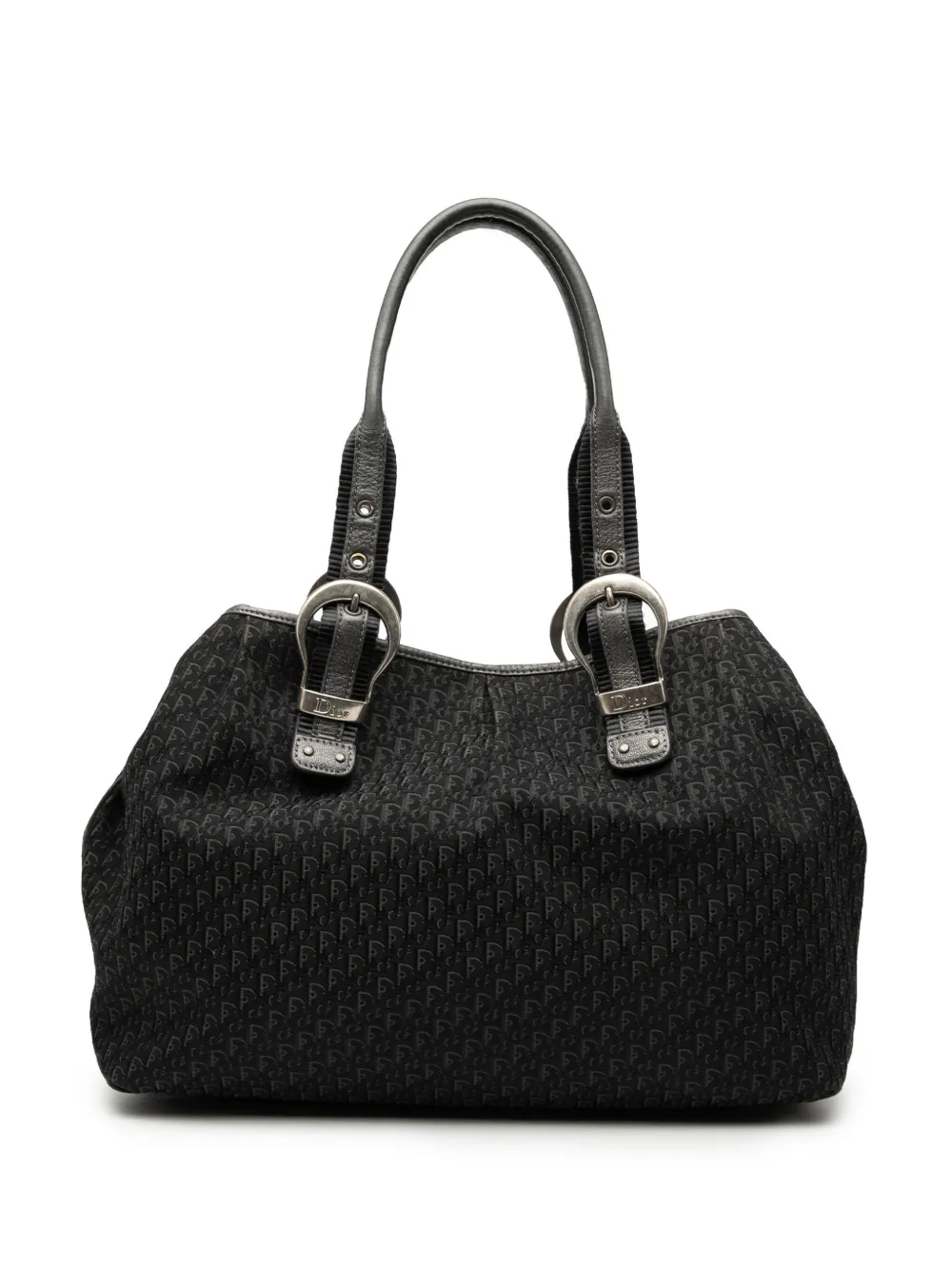 DIOR Pre-owned 2007 Issimo Trotter Canvas Tote Bag In Black