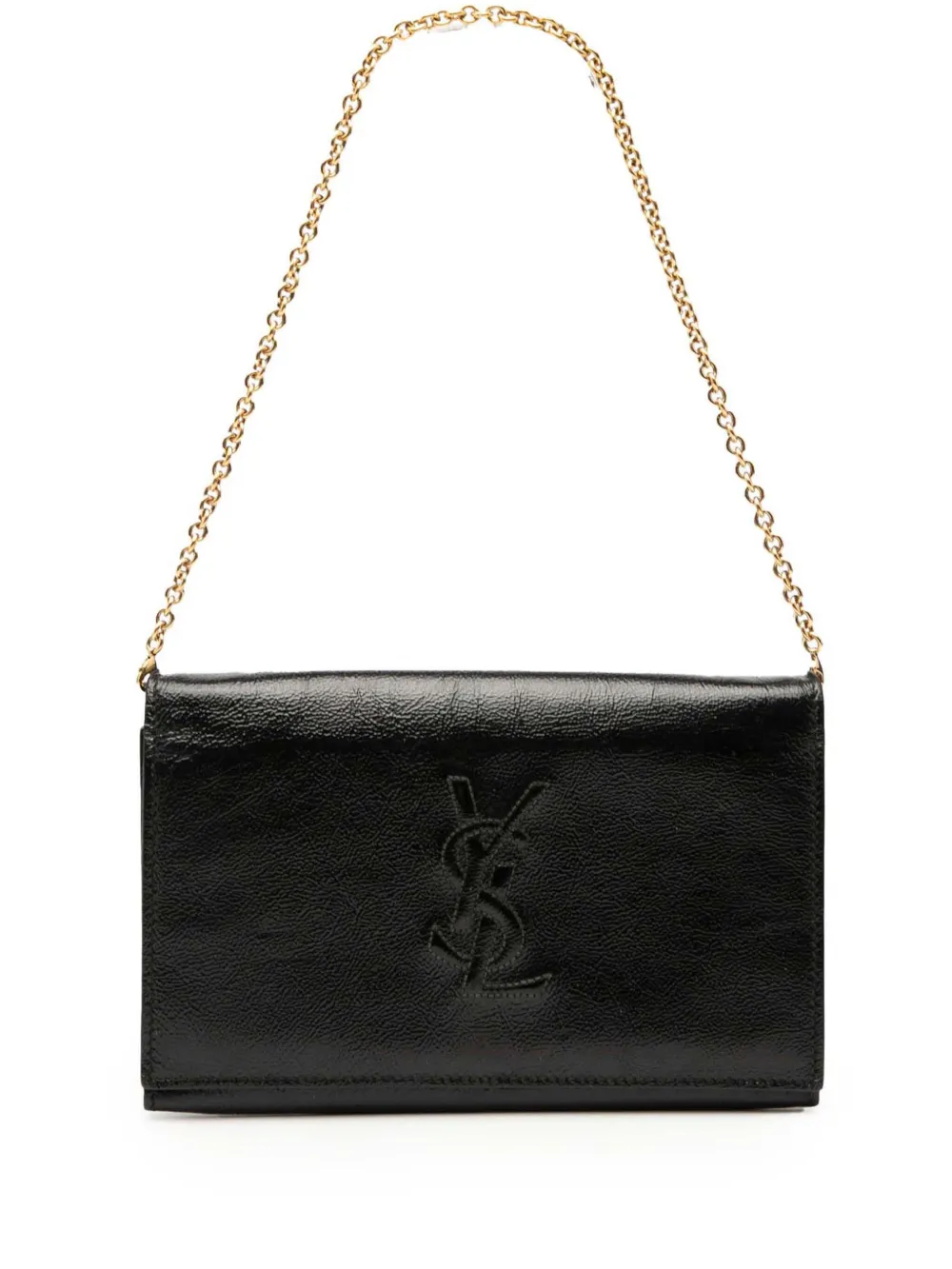 Saint Laurent Pre-Owned 2000-2012 クリンクルカーフ ベル ドゥ ジュール チェーンクラッチ Saint Laurent Pre-Owned 2000-2012 クリンクルカーフ ベル ドゥ ジュール チェーンクラッチ