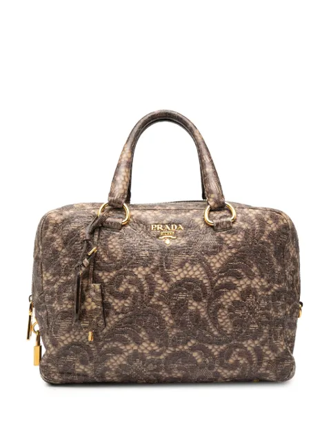 Prada Pre-Owned bolsa de mano Cervo Lux Lace Print Bauletto 2000-2013