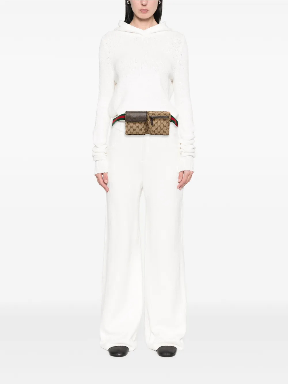 Gucci Pre-Owned 2000-2015 GG Canvas Web Double Pocket belt bag | Pre-Owned | Image 2