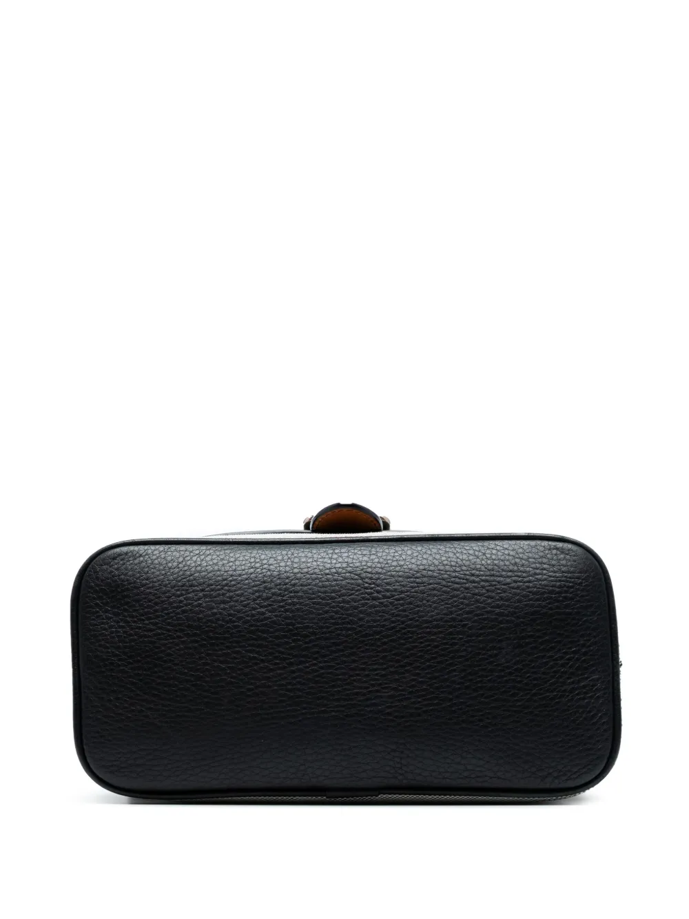 BURBERRY Pre-owned 2021-2025 Mega Check Canvas And Grainy Calfskin Shellwood Crossbody Bag In Black