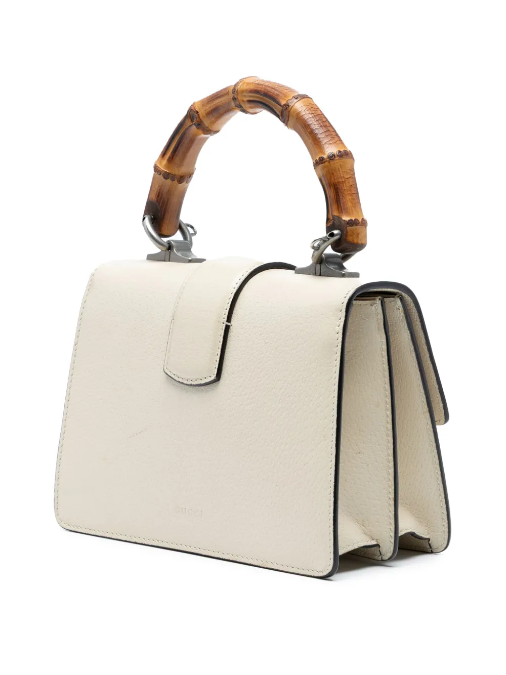 Gucci Pre-Owned 2016-2025 Mini Leather Bamboo Dionysus Web satchel - Bianco