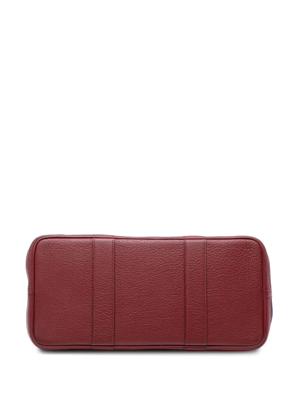 Pre-owned Hermes 2014 Toile And Negonda Garden Party 36 Tote Bag In Red