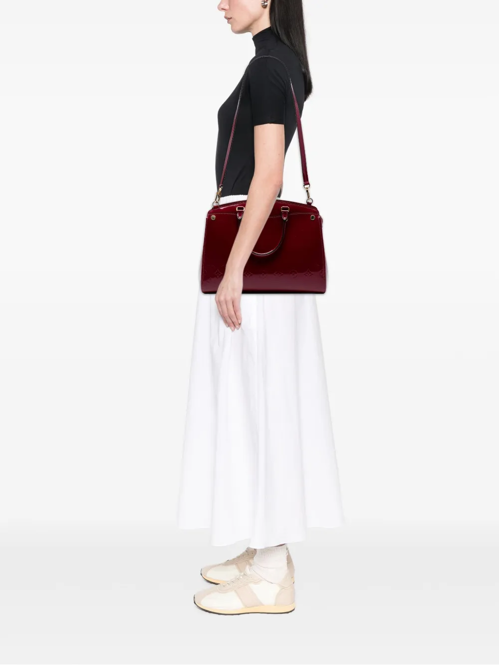 Louis Vuitton Pre-Owned Borsa a tracolla Brea in pelle Vernis con monogramma MM 2015 | Pre-owned | Image 2