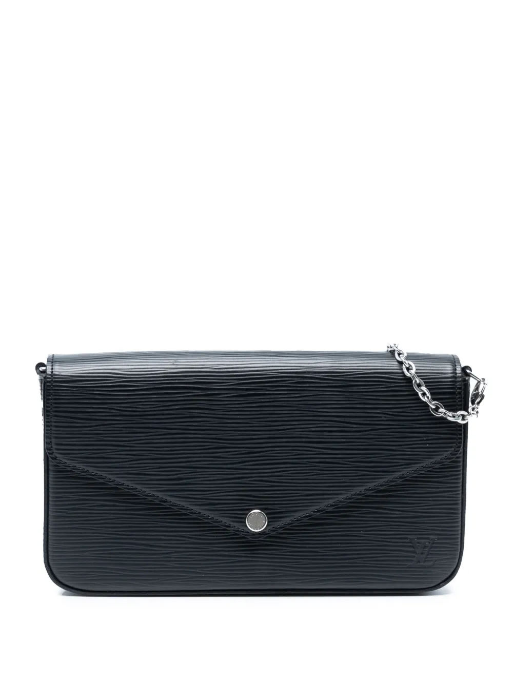 Pre-owned Louis Vuitton 2019 Epi Pochette Felicie Crossbody Bag In Black