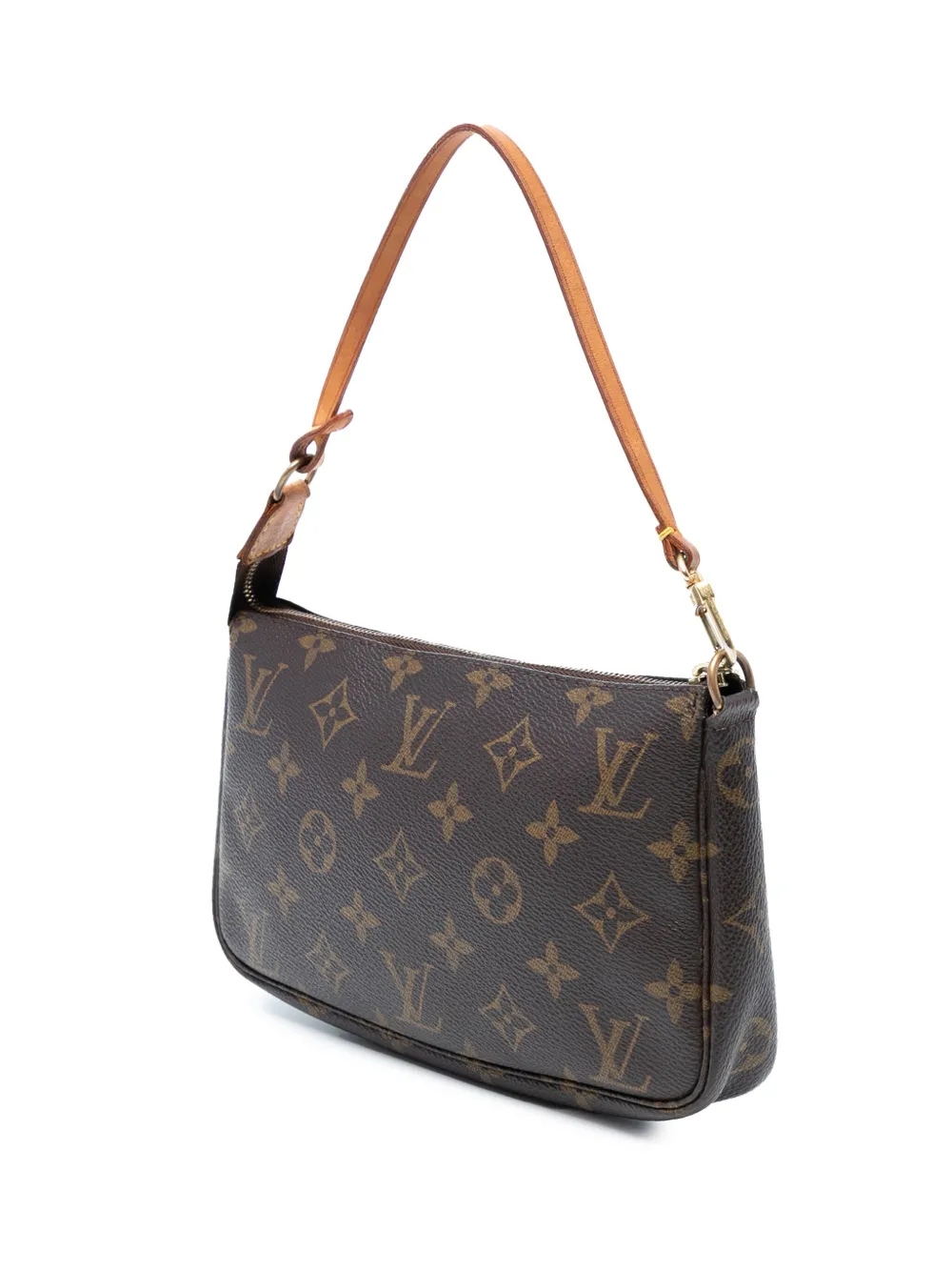 LOUIS VUITTON Pre-owned 2000 Monogram Pochette Accessoires Shoulder Bag In Brown