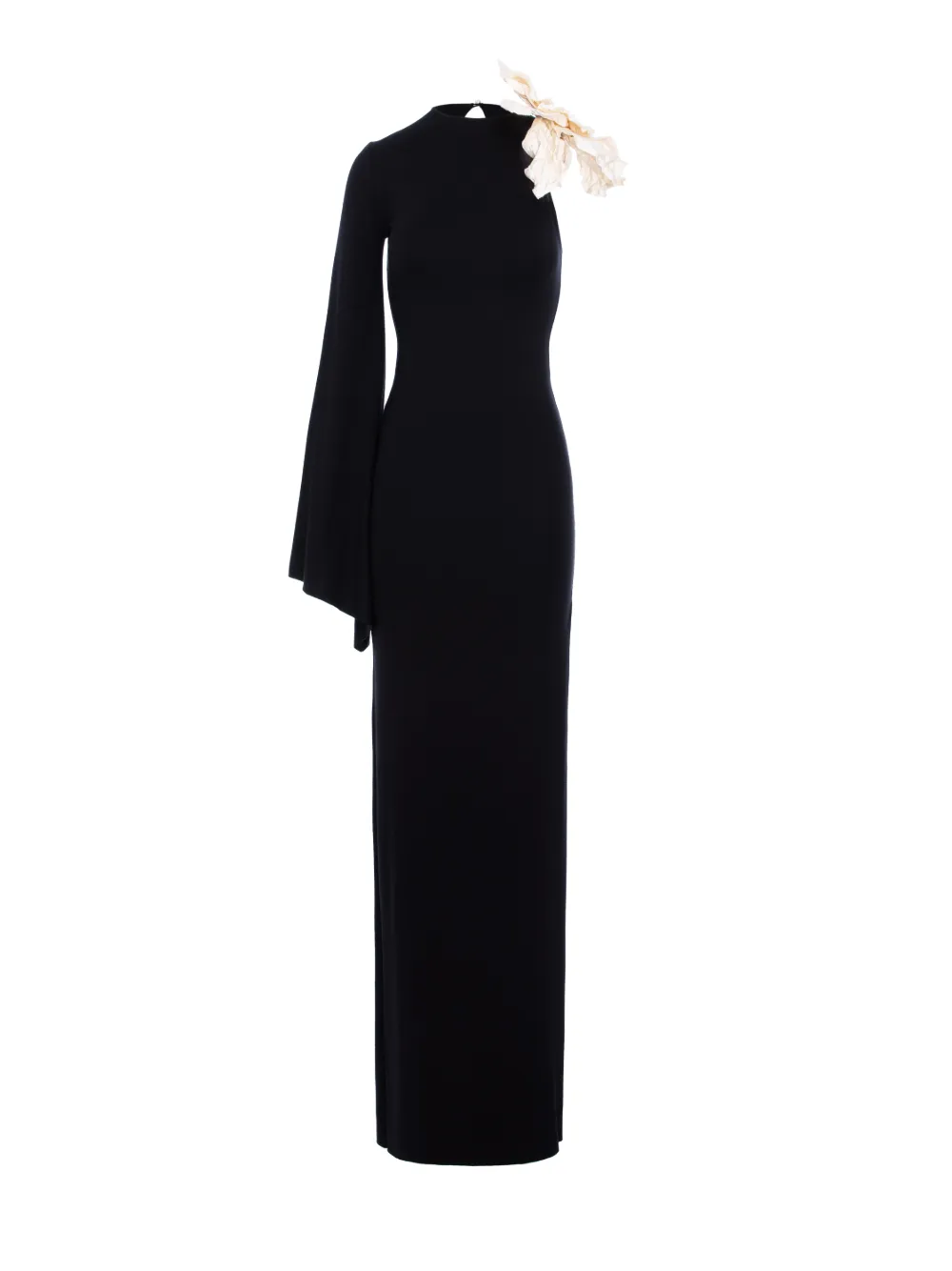 Manurí Dina Darling One-shoulder Maxi Dress In Black