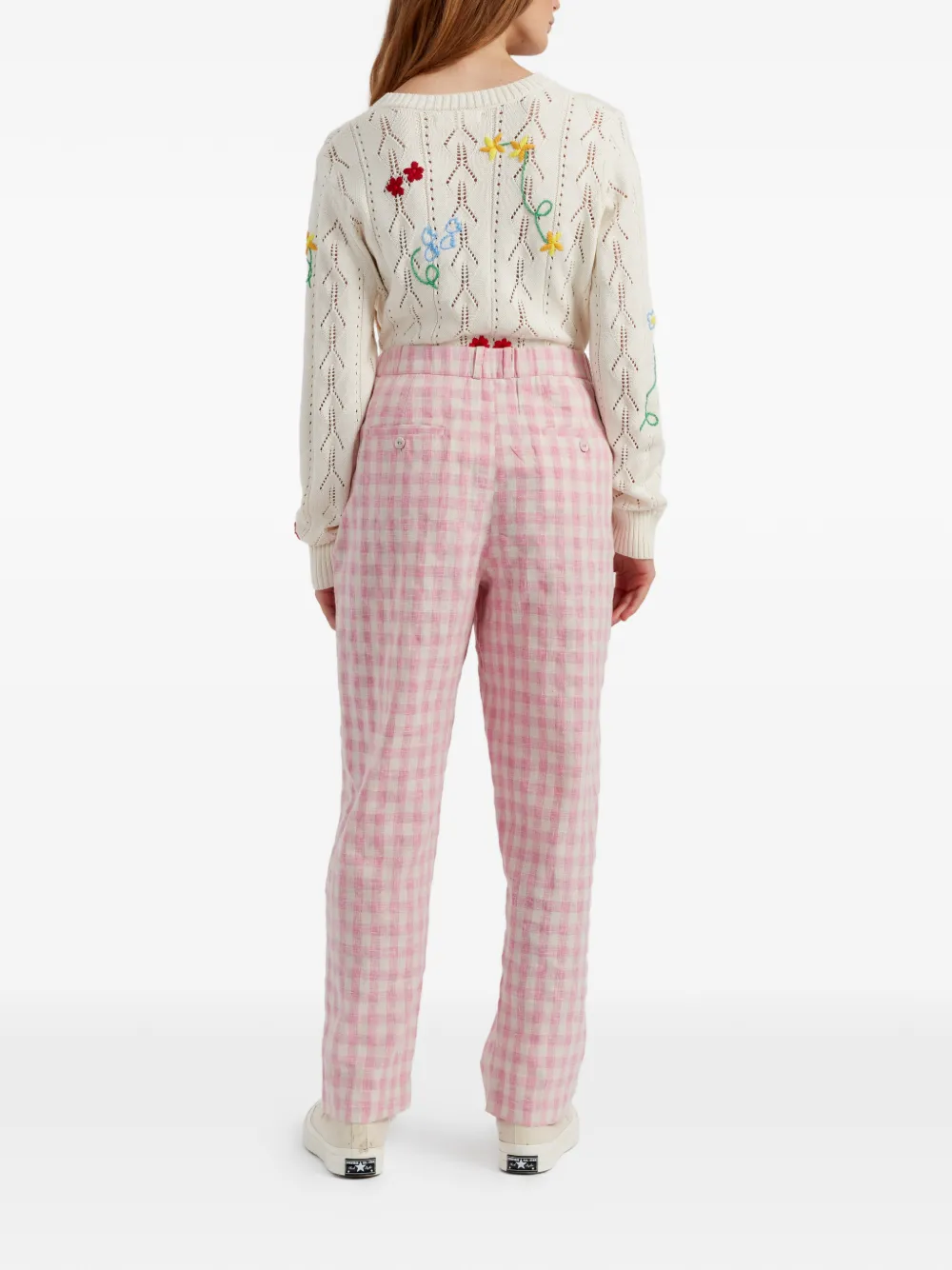 Chinti & Parker Broek met gingham-ruit Roze
