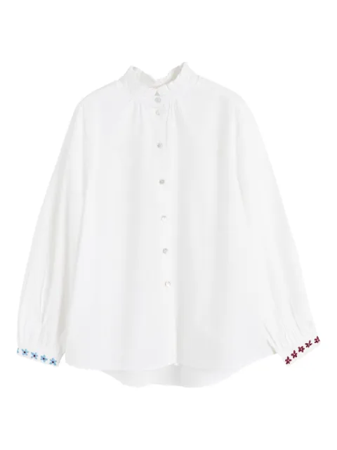 Chinti & Parker 花卉刺绣衬衫