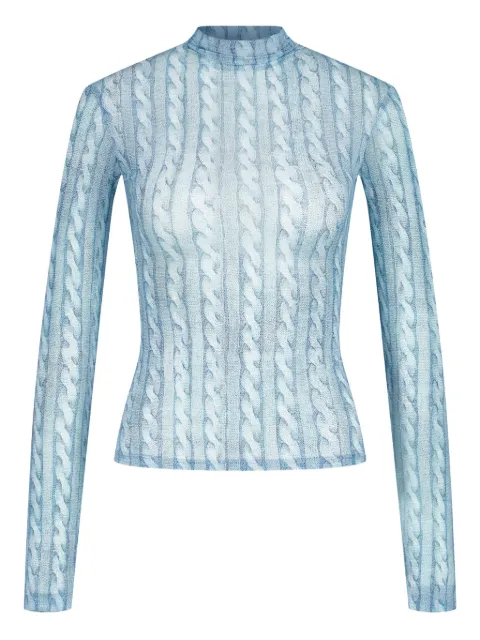 AVAVAV top en tejido de ochos con cuello de tortuga