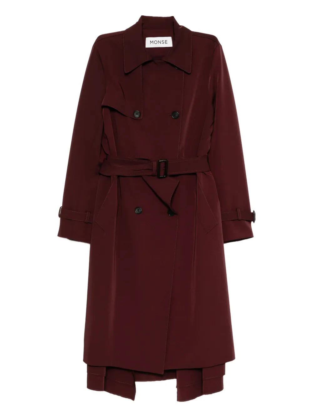 Monse Trench con cintura - Rosso