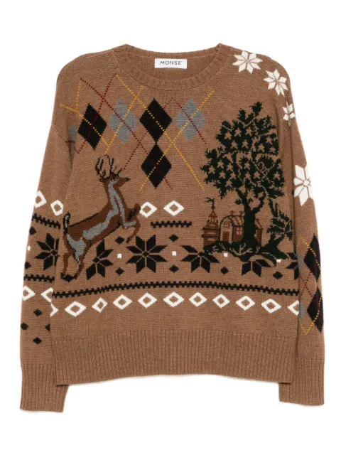 Monse Fair Isle crew neck jumper