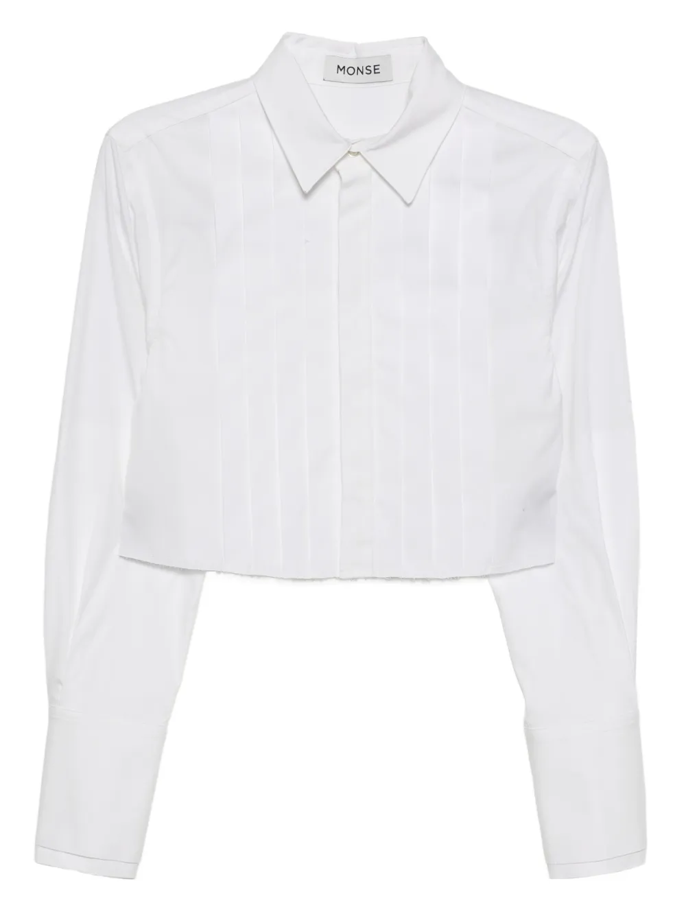 Monse cropped tuxedo shirt - White