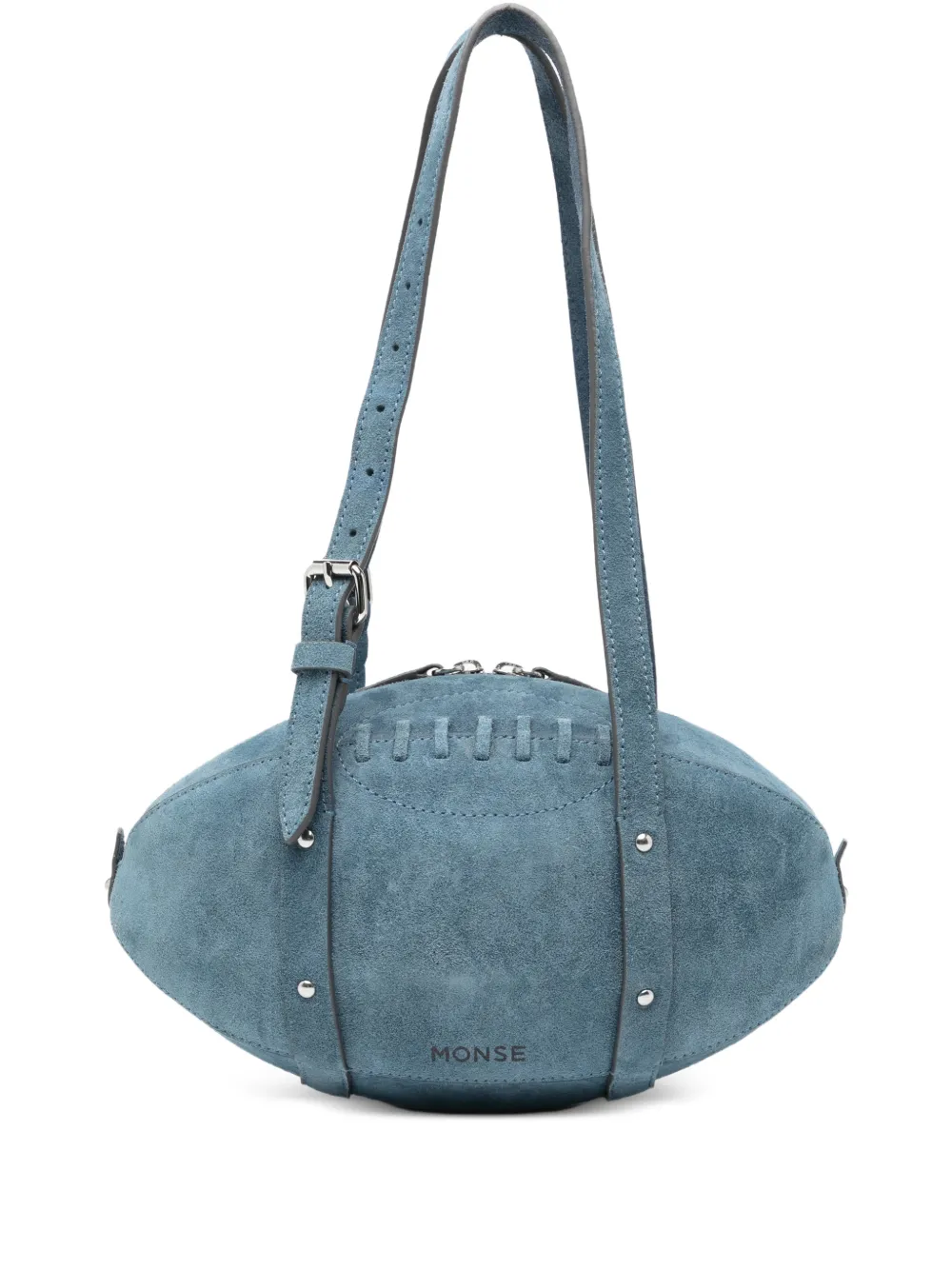 Monse Football Shoulder Bag In Blue