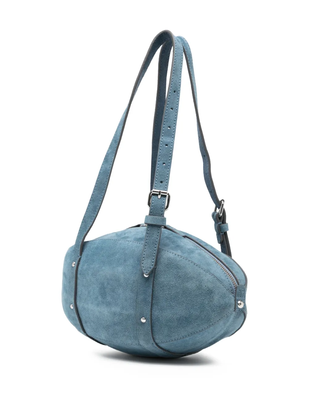 Monse Football Shoulder Bag In Blue