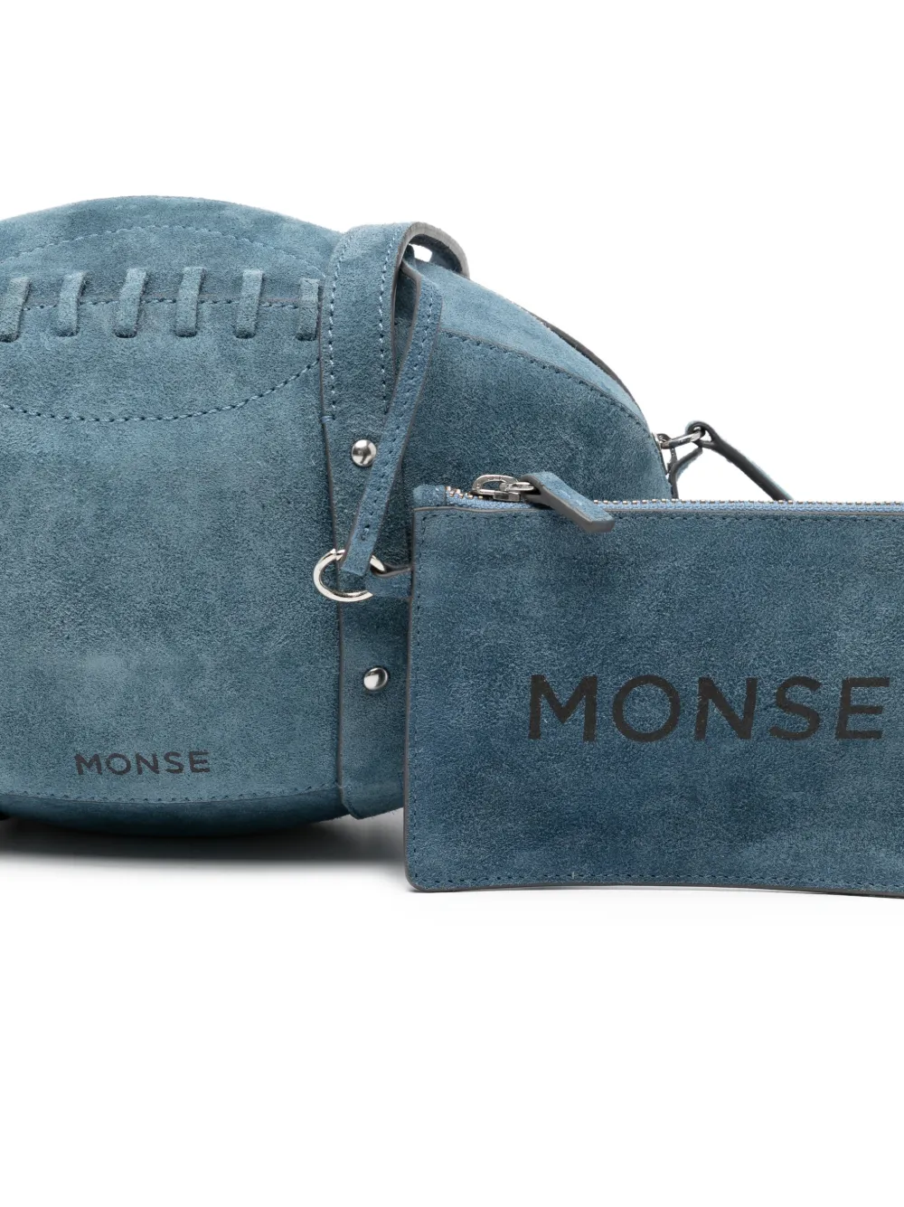 Monse Football Shoulder Bag In Blue