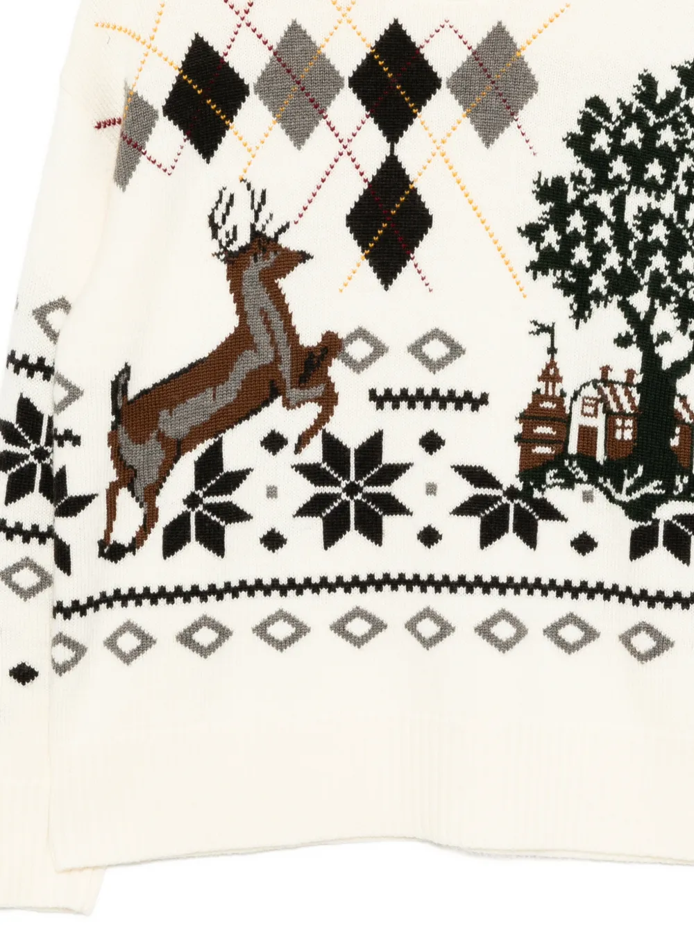 Monse Trui met patroon Wit