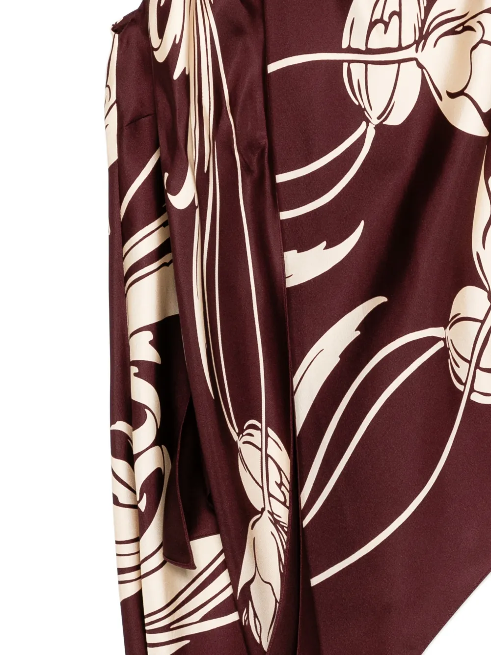  Monse Draped Scarf Top - Red 