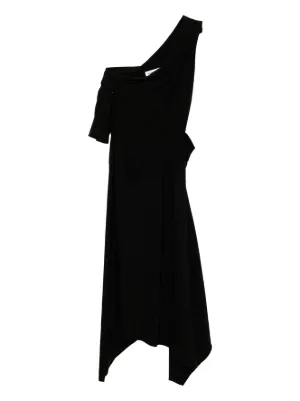 navy blue dress for baby girl Asymmetrical Drawstring Dress by Monse main image 1
