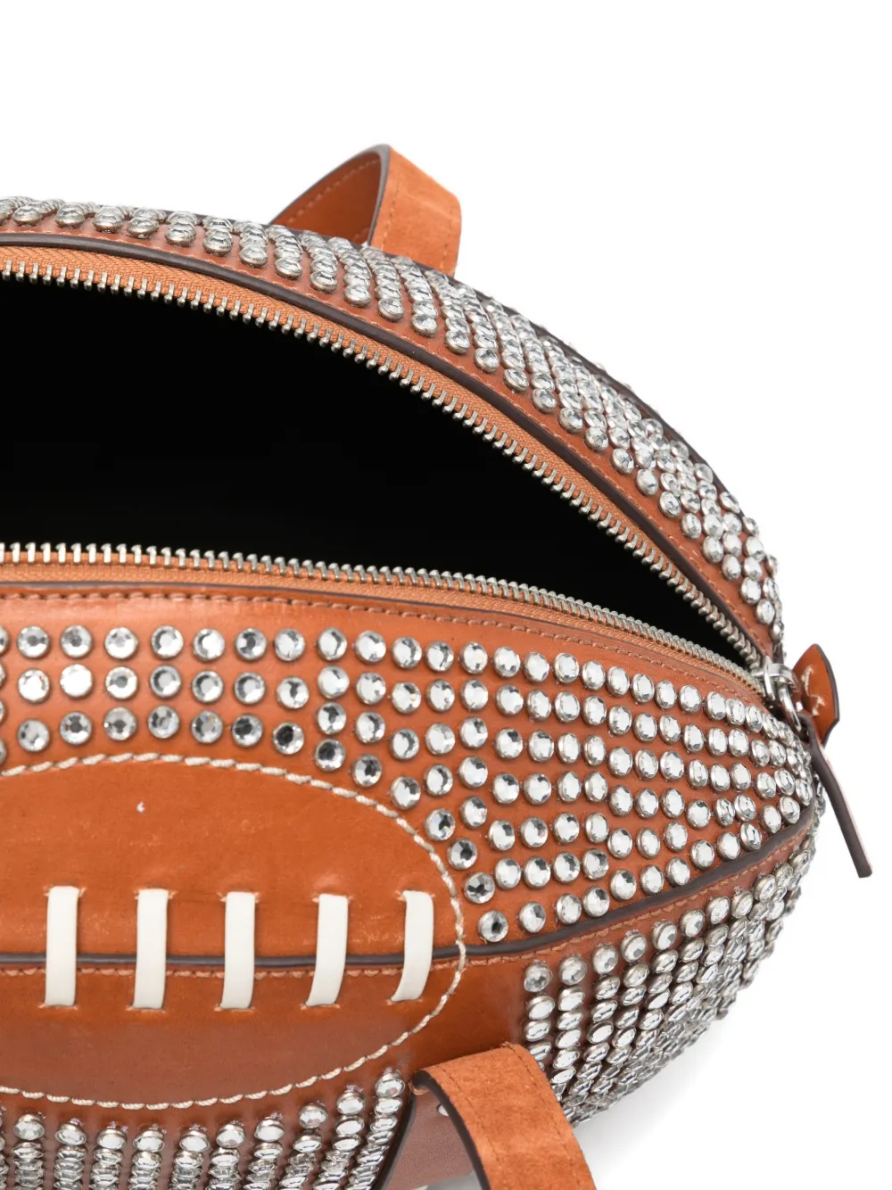 Monse Football Shoulder Bag In Brown