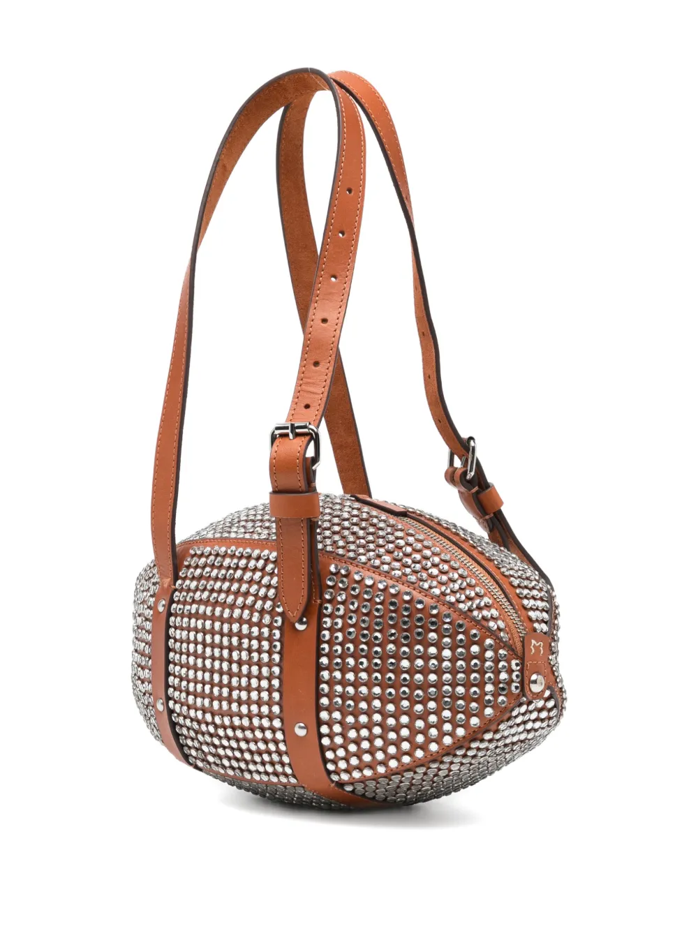 Monse Football Shoulder Bag In Brown