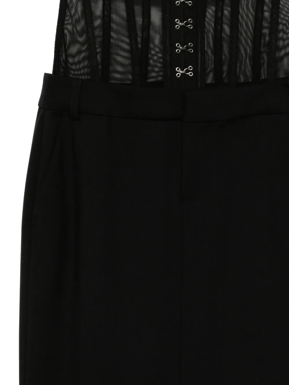 Monse Corset Pencil Skirt In Black
