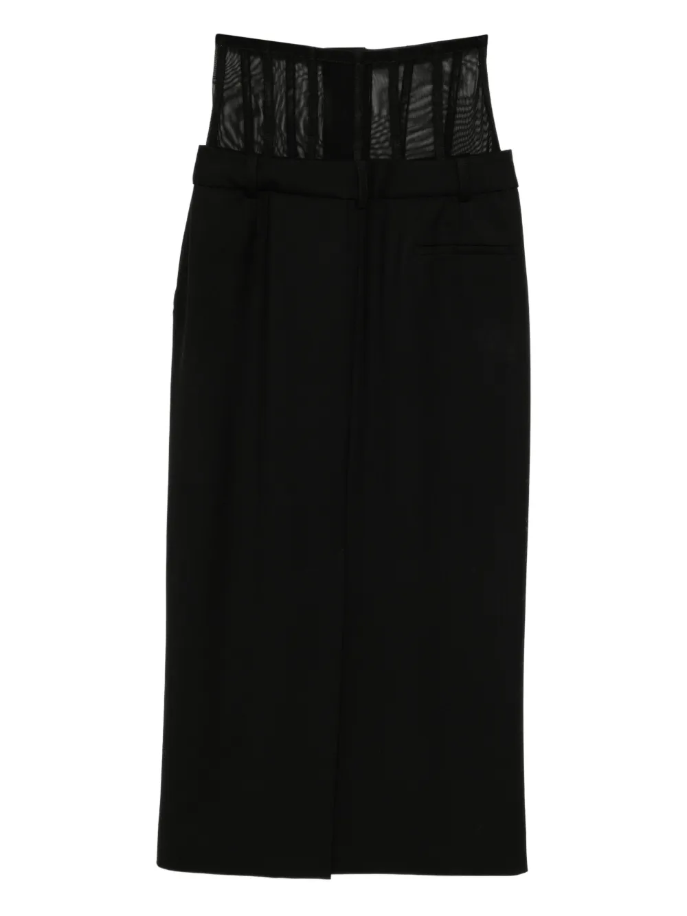 Monse Corset Pencil Skirt In Black